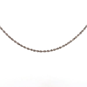 14k White Gold Rope Chain