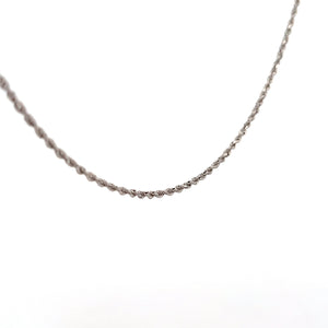 14k White Gold Rope Chain
