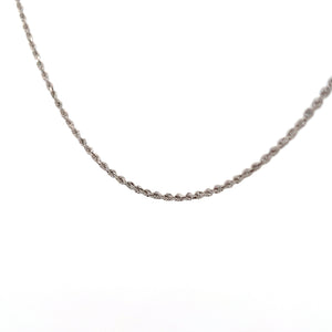 14k White Gold Rope Chain