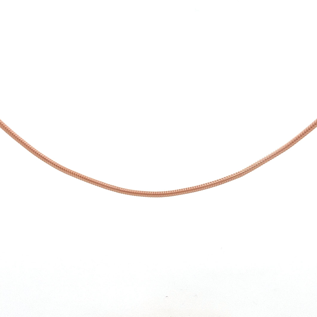 14k Rose Gold 1.2mm Snake Chain 16”