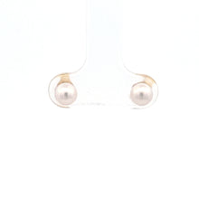 Load image into Gallery viewer, 14k Yellow Gold Akoya Pearl Studs

