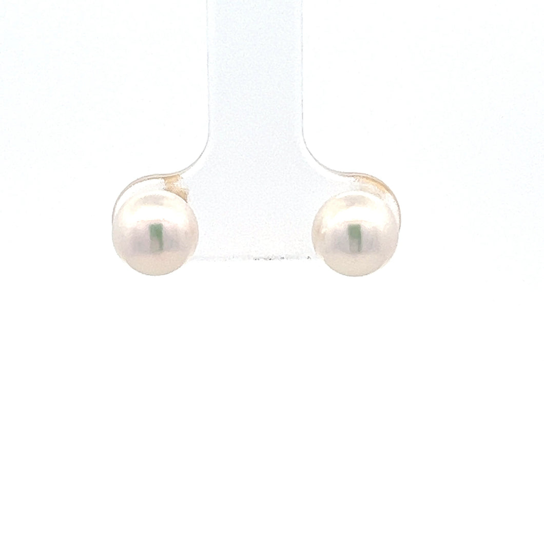 14k Yellow Gold Akoya Pearl Studs