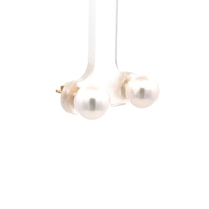 14k Yellow Gold Akoya Pearl Studs