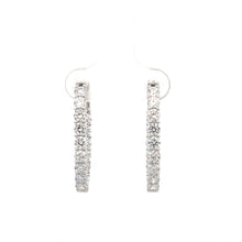 Load image into Gallery viewer, 14k White Gold Lab Grown Diamond Inside Out Hoops
