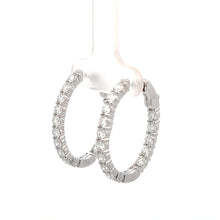 Load image into Gallery viewer, 14k White Gold Lab Grown Diamond Inside Out Hoops
