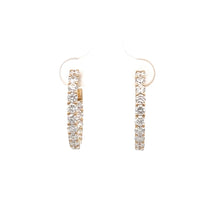 Load image into Gallery viewer, 14k Yellow Gold Lab Grown Diamond Inside Out Hoops
