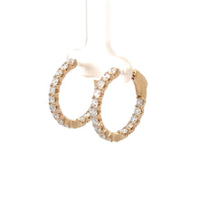 Load image into Gallery viewer, 14k Yellow Gold Lab Grown Diamond Inside Out Hoops
