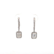 Load image into Gallery viewer, 14k White Gold Lab Grown Diamond Earrings
