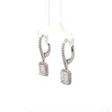 Load image into Gallery viewer, 14k White Gold Lab Grown Diamond Earrings
