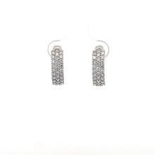 Load image into Gallery viewer, 14k White Gold Lab Grown Diamond Hoops
