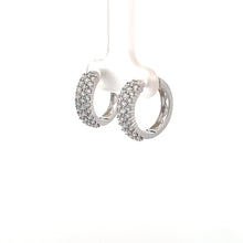 Load image into Gallery viewer, 14k White Gold Lab Grown Diamond Hoops
