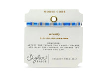 Load image into Gallery viewer, Skylar Paige - SERENITY - Morse Code Tila Beaded Bracelet - Peaceful Periwinkle
