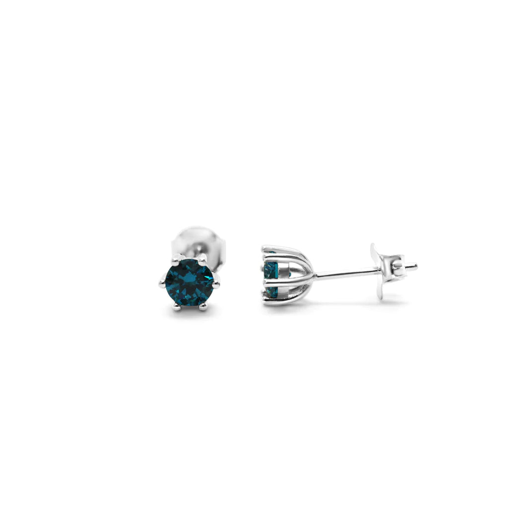 6 Prong CZ Stud - Zircon
