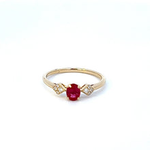 Load image into Gallery viewer, 14k Yellow Gold Ruby and Diamond Ring
