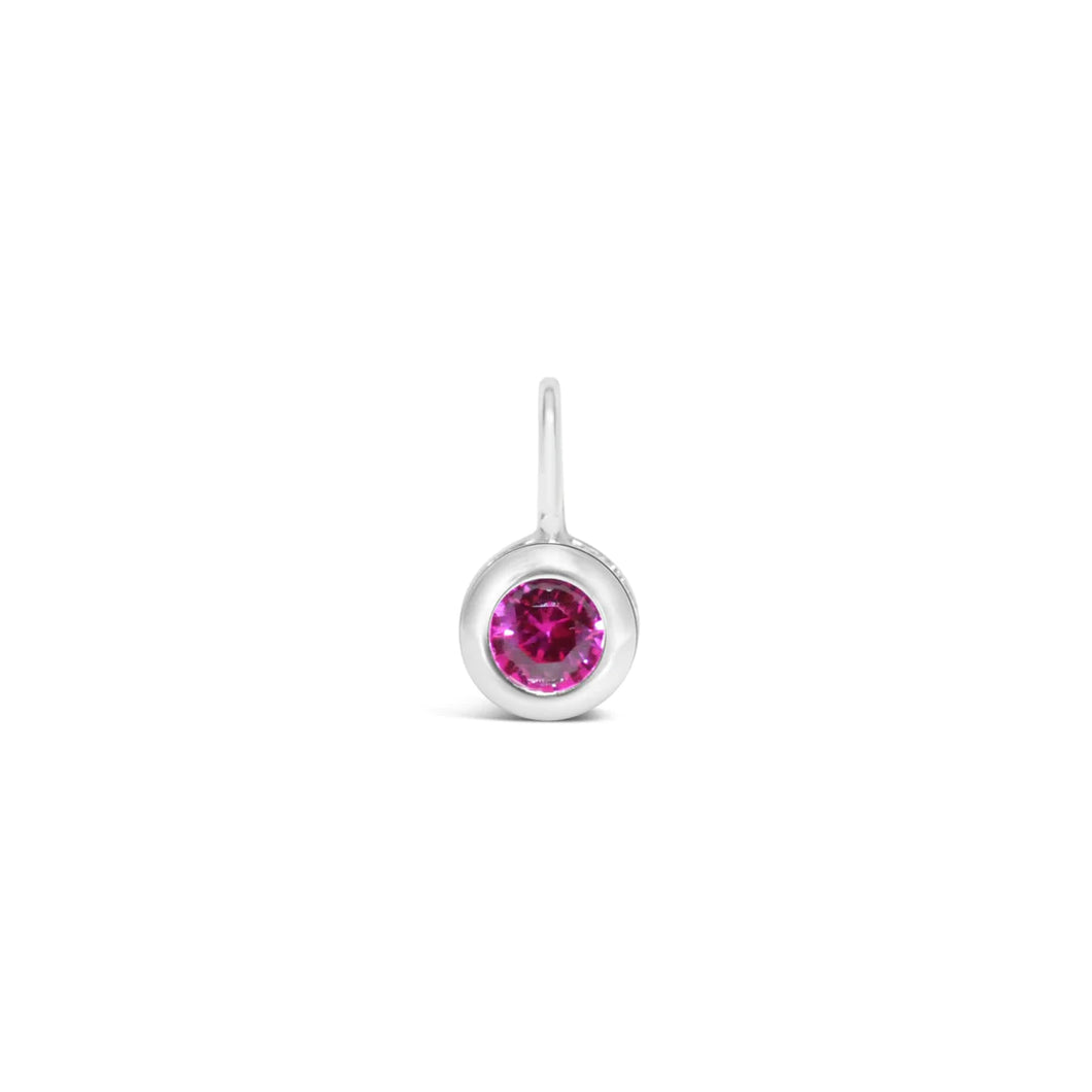 Birthstone Pendant - Ruby CZ