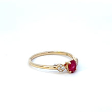 Load image into Gallery viewer, 14k Yellow Gold Ruby and Diamond Ring
