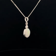 Load image into Gallery viewer, 14k White Gold Opal and Diamond Pendant
