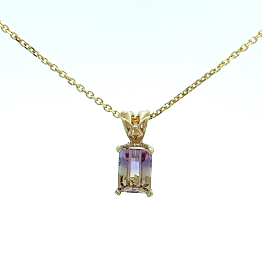 14k Yellow Gold Ametrine Pendant