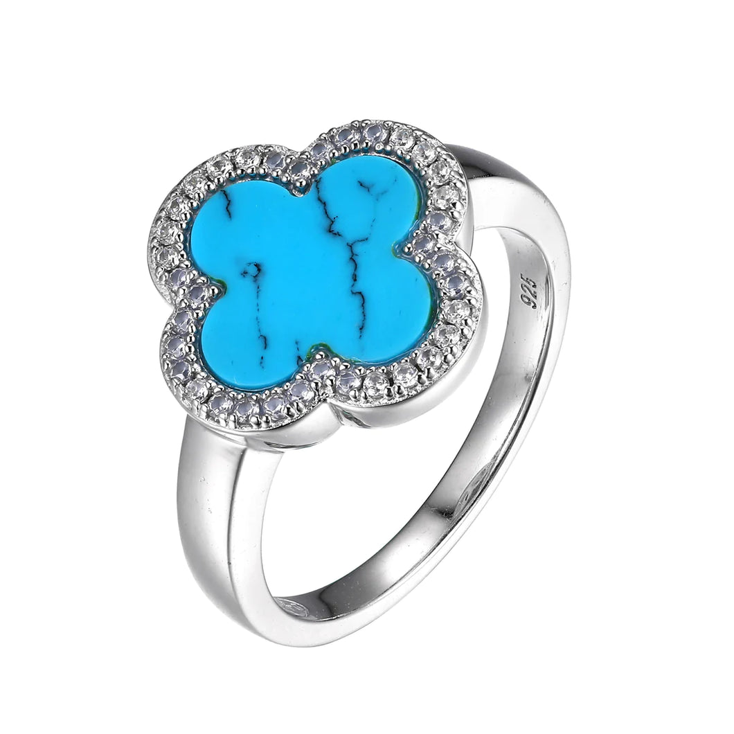 Sterling Silver Synthetic Turquoise Ring