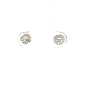 14k White Gold Lab Grown Studs