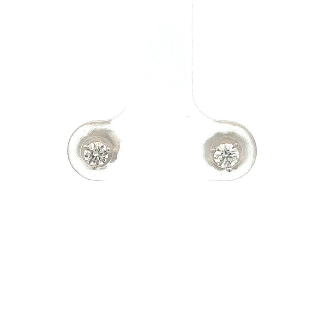14k White Gold Lab Grown Studs