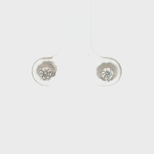 Load and play video in Gallery viewer, 14k White Gold Lab Grown Studs
