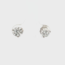 Load and play video in Gallery viewer, 14k White Gold Lab Grown Diamond Studs
