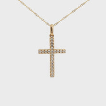 Load and play video in Gallery viewer, 14k Yellow Gold Diamond Necklace
