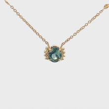 Load and play video in Gallery viewer, 18k Yellow Gold Bicolor Sapphire and Yellow Diamond Necklace
