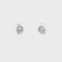 Load and play video in Gallery viewer, 14k White Gold Lab Grown Diamond Studs
