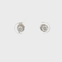 Load and play video in Gallery viewer, 14k White Gold Lab Grown Diamond Studs

