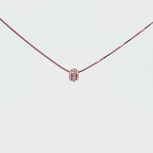 Load and play video in Gallery viewer, 14k Rose Gold Diamond Rondelle Pendant
