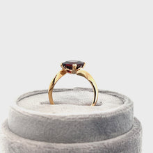 Load and play video in Gallery viewer, 14k Yellow Gold Garnet Ring
