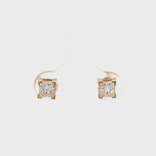 Load and play video in Gallery viewer, 14k Yellow Gold Diamond Studs
