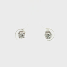 Load and play video in Gallery viewer, 14k White Gold Diamond Studs
