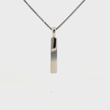 Load and play video in Gallery viewer, Sterling Silver Engraveable Bar Pendant
