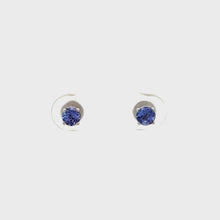 Load and play video in Gallery viewer, 14k White Gold Tanzanite Studs
