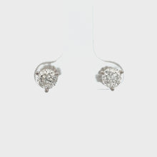 Load and play video in Gallery viewer, 14k White Gold Diamond Studs
