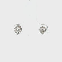 Load and play video in Gallery viewer, 14k White Gold Diamond Studs
