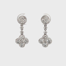 Load and play video in Gallery viewer, 18k White Gold Diamond Dangle Earrings
