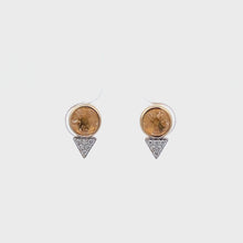 Load and play video in Gallery viewer, 14k Yellow Gold Citrine Earrings with Diamonds
