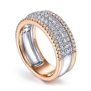 14k Two Tone Diamond Ring