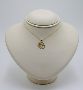 14k Yellow Gold Signature Hearts Necklace