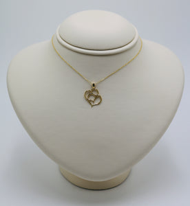 14k Yellow Gold Signature Hearts Necklace