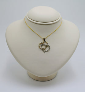 14k Two Tone Signature Hearts Necklace