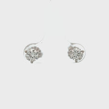 Load and play video in Gallery viewer, 14k White Gold Diamond Studs
