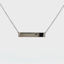 Load and play video in Gallery viewer, Sterling Silver Engraveable Bar Necklace
