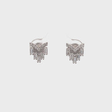 Load and play video in Gallery viewer, 14k White Gold Diamond Earrings
