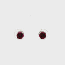 Load and play video in Gallery viewer, 14k White Gold Pink Tourmaline Studs
