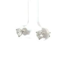 Load image into Gallery viewer, 14k White Gold Diamond Studs
